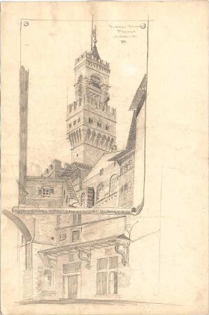 Böhmer, Paul; Florenz, Venedig (Italien); Bauaufnahmen - Palazzo Veccio, Florenz (Perspektive)