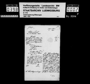 Schuldenwesen der Gemeinde Unterurbach