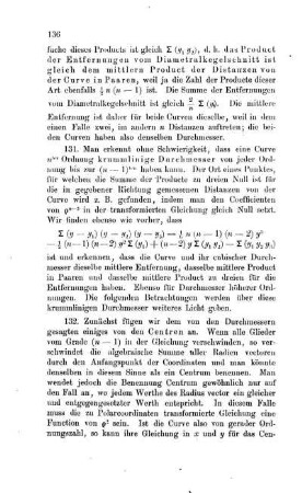 Mittelpunkte der Curven.