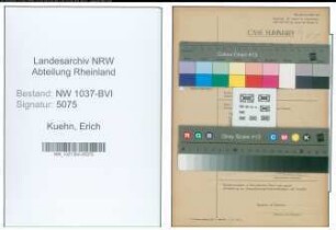 Entnazifizierung Erich Kuehn , geb. 04.01.1904 (Steuersekretaer)