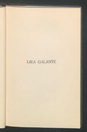 Lira galante