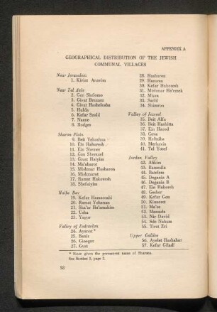 Appendix A. - Geographical distribution of the jewish communal villages