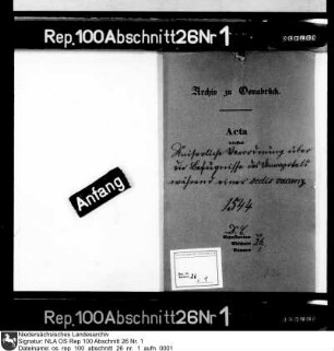 Kaiserliche Verordnung über die Befugnisse des Domkapitels während einer Sedisvakanz