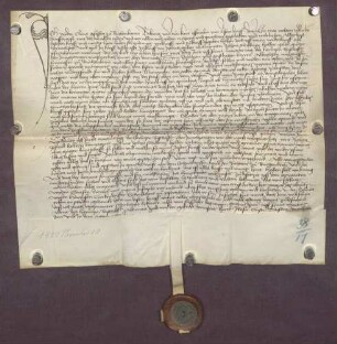 Gültbrief des Wyden Claus gegen den Frühmesser zu Büchenbronn über 10 lb. Heller