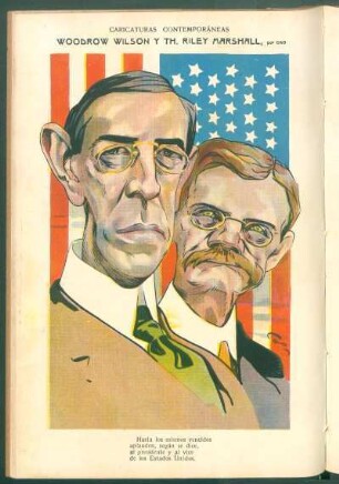 Woodrow Wilson y Th. Riley Marshall : Caricaturas contemporáneas