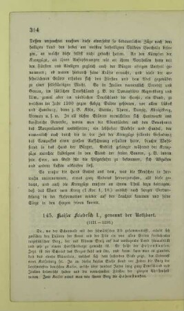 145. Kaiser Friedrich I., genannt der Rothbart