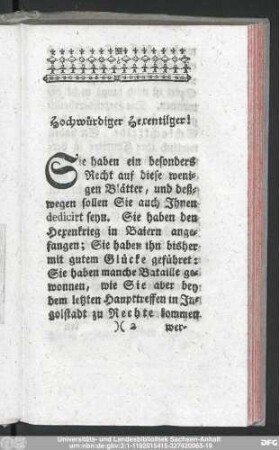 Hochwürdiger Hexentilger!