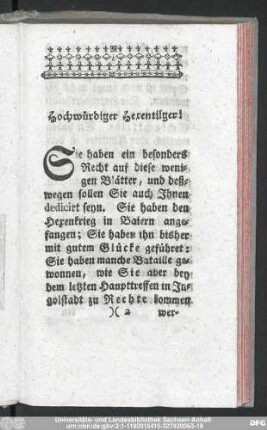 Hochwürdiger Hexentilger!