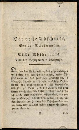 3-8, Von den Schußwunden ueberhaupt. - Von den Zufällen bey Schußwunden.
