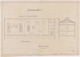 Werk I, Maschinenhaus, [Grundriss, Querschnitt]