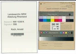 Entnazifizierung Arnold Koch , geb. 27.04.1912 (Bahnbeamter)