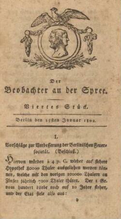 4. Stueck, 25. Januar 1802
