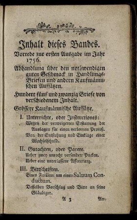 Inhalt dieses Bandes.