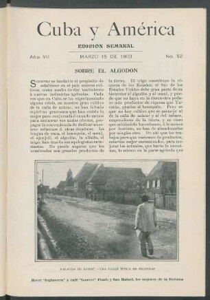 Sobre el algodón.