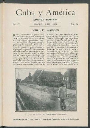 Sobre el algodón.
