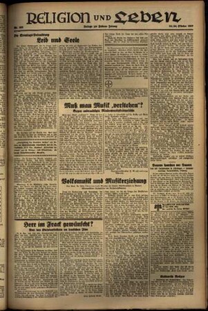 Dritte Ausgabe vom Samstag, den 23. Oktober 1937.