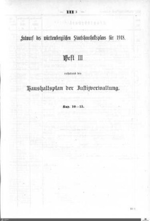 Staatshaushaltsplan 1918, Heft 3