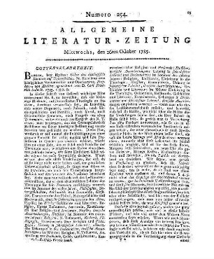 Bahrdt, C. F.: Über das theologische Studium auf Universitäten. Berlin: Mylius 1785