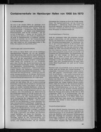 Containerverkehr im Hamburger Hafen von 1968 bis 1970