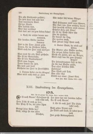 XIII. Ausbreitung des Evangeliums