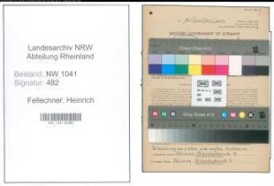 Entnazifizierung Heinrich Fellechner , geb. 29.03.1898 (Schlosser)