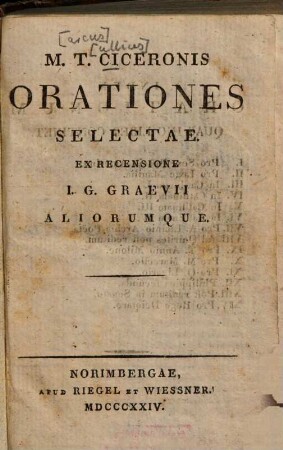 Orationes selectae