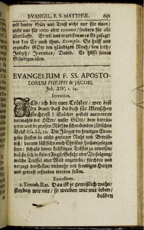 Evangelium F. SS. Apostolorum Philippi & Jacobi