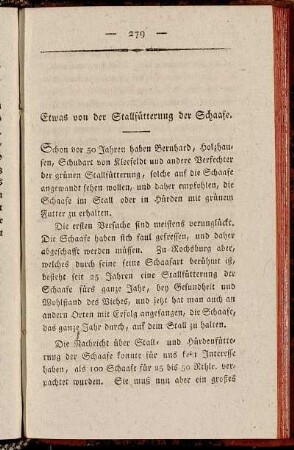 Etwas von der Stallfütterung der Schaafe