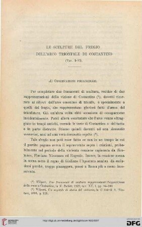 50.1922: Le sculture del fregio dell' arco Trifonale di Costantino