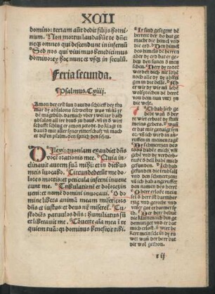 Feria secunda. Psalmus. Cxiiii.