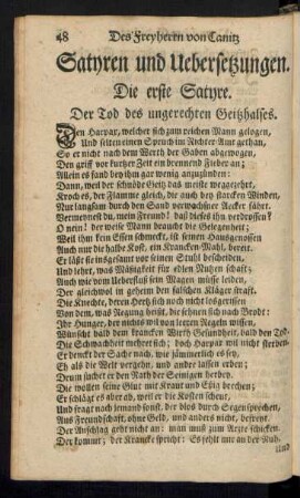 Satyren und Uebersetzungen