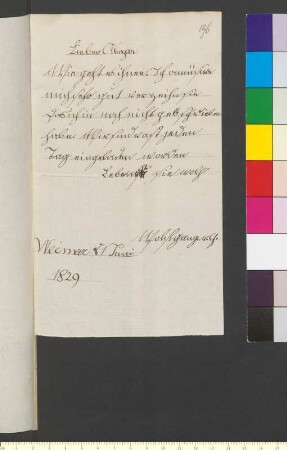 Brief von Goethe, Wolfgang Maximilian von an Goethe, Johann Wolfgang von