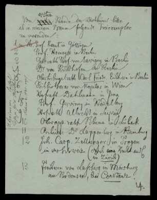 Brief von Jacob Grimm an Dieterichsche Buchhandlung, Göttingen