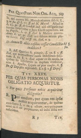 Tit. XXIX. Per Quas Personas Nobis Obligatio Acquiritur