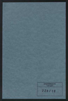 Max Wundt (1879-1963), Nachlass : Briefe Wilhelm Wundts an seinen Sohn Max. 1. Heft (1887 - 1903)