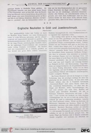 Englische Neuheiten in Gold- und Juwelenschmuck