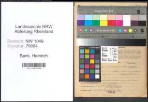 Entnazifizierung Heinrich Bank , geb. 21.04.1910 (Lehrer)