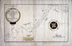 Grenz- und Markenbeschreibung zwischen Äpfingen und Sulmetingen Maßstab ca. 1 : 4000 Zeichner: Franz Anton Eggler col. handgez.