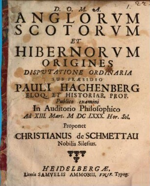 Anglorum, Scotorum et Hibernorum origines