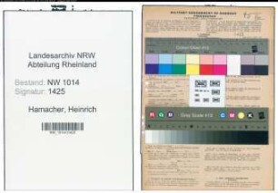 Entnazifizierung Heinrich Hamacher , geb. 23.10.1893 (Landwirt)