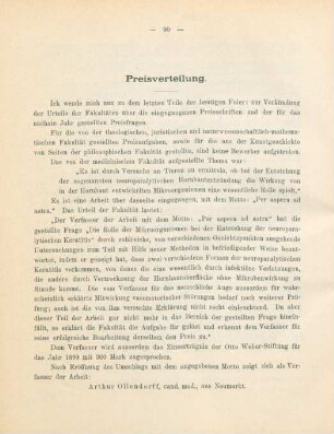 Preisverteilung.