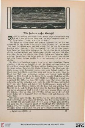 32: Wir fordern unser Gericht!