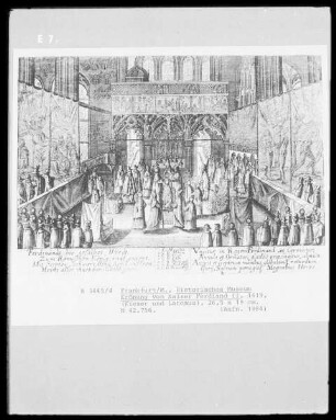 Krönung von Kaiser Ferdinand II im Dom in Frankfurt
