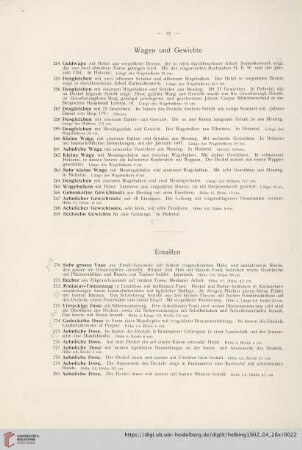 Wagen und Gewichte (Nr. 254-269)