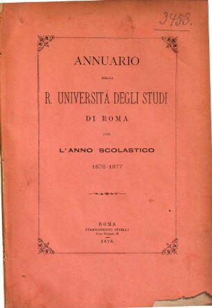 Annuario. 1876/77, 1876/77 (1876)
