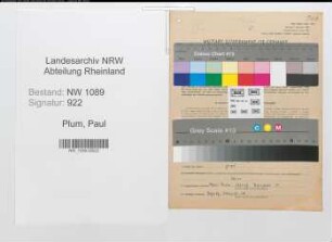Entnazifizierung Paul Plum , geb. 31.10.1912 (Polizist)