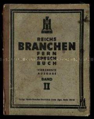 Branchen Telefonbuch. 1939