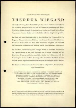 Rundschreiben T. Wiegand