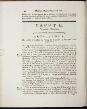 Caput II. De centro Gravitatis.