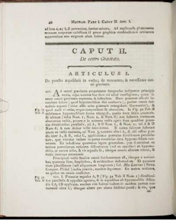 Caput II. De centro Gravitatis.